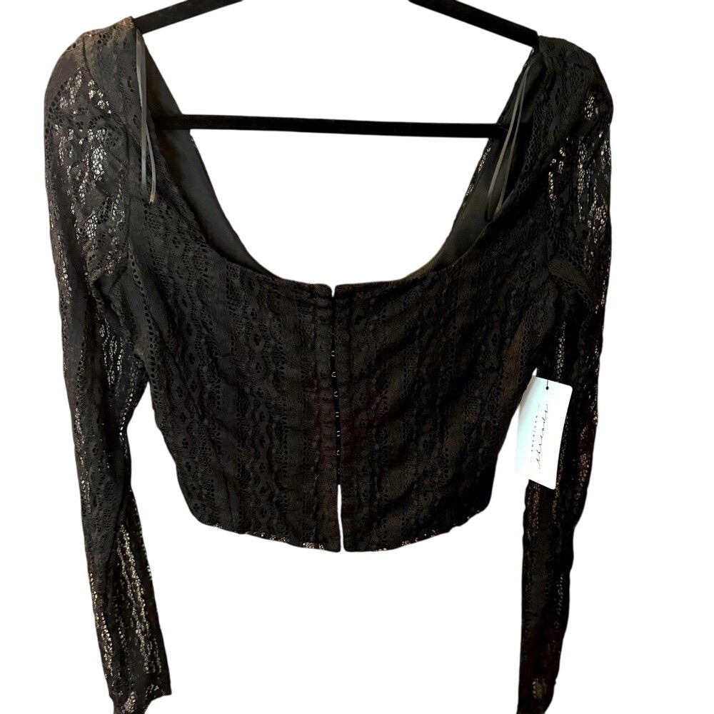 NWT, Mable/American Threads Lace Corset Crop Top, Medium